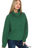 Zenana High Neck Full Zip Sweater Cardigan  Style Ratio