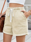 Drawstring Wash Denim Shorts  Style Ratio