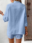 Button Detail Top and Shorts Set  Style Ratio