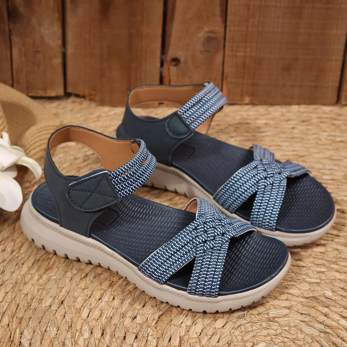 Open Toe Woven Strap Sandals  Style Ratio