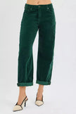 RISEN High Rise Crop Barrel Cordurory Pants  Style Ratio