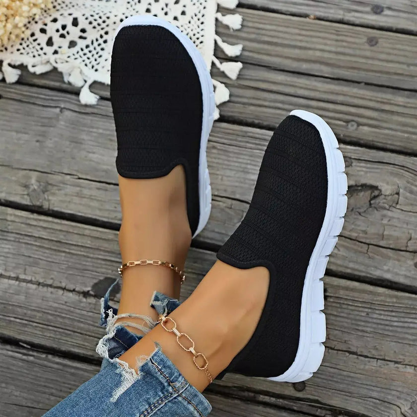 Round Toe Mesh Slip-Ons  Style Ratio