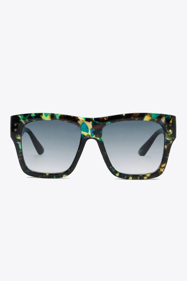 UV400 Patterned Polycarbonate Square Sunglasses  Style Ratio