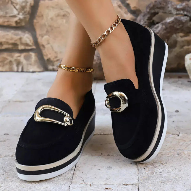 Round Toe Wedge Loafers  Style Ratio