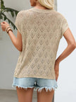 Openwork Short Sleeve Knit Top  Style Ratio