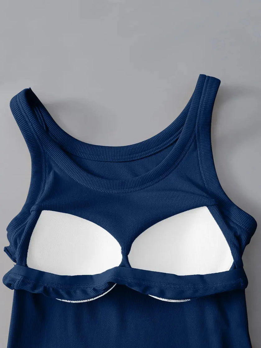 Round Neck Tank with Bra  Style Ratio