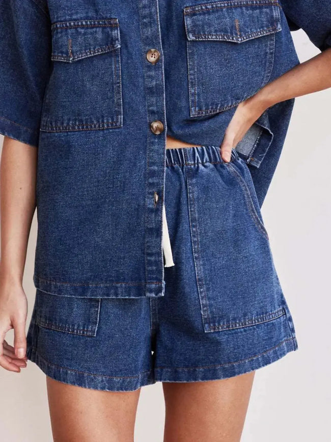 Elastic Waist Denim Shorts  Style Ratio