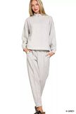 Zenana Scuba Half Zip Pullover and Jogger Set  Style Ratio