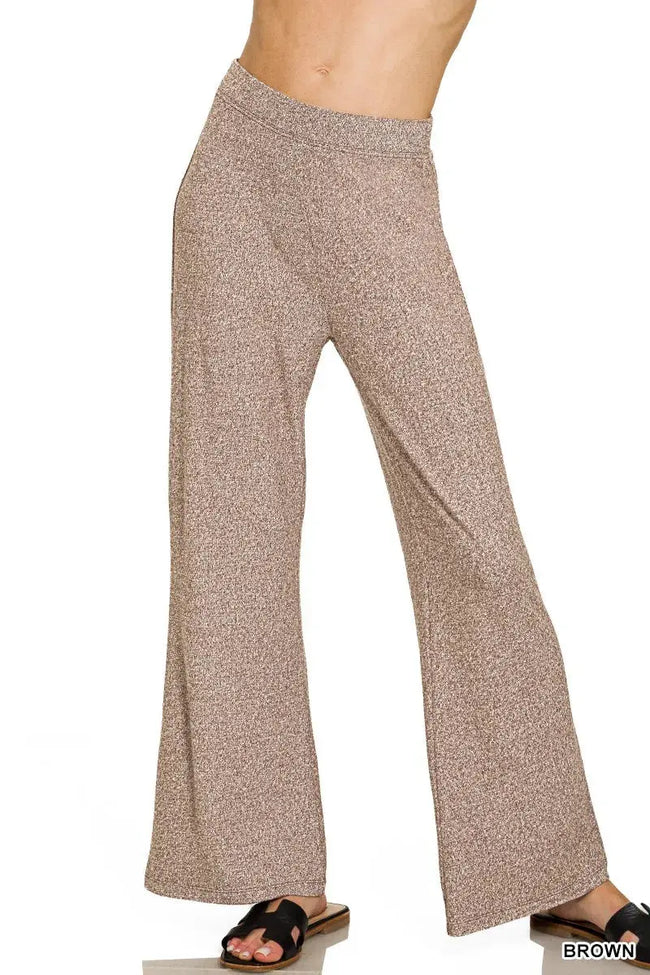 Zenana Soft Elastic Waisted Flare Pants  Style Ratio