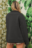 BiBi Single-Breasted Washed Fleece Jacket  Style Ratio