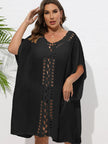 Crochet Trim V-Neck Beach Cover Up  Style Ratio