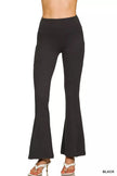 Zenana Brushed Dty Microfiber Flare Pants  Style Ratio