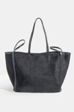 Fame Suede Tote Faux Leather Trim Shoulder Strap  Style Ratio