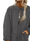 Quilted Zip Up Outerwear  Style Ratio