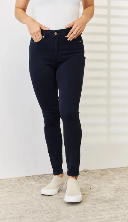 Judy Blue Garment Dyed Tummy Control Skinny Jeans  Style Ratio