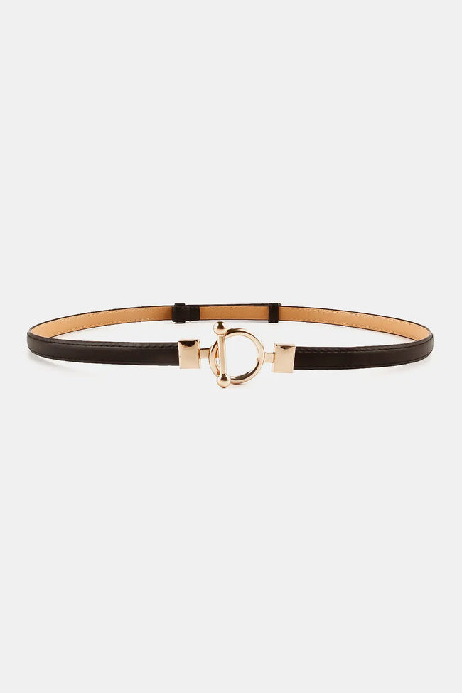 Toggle Buckle Skinny PU Belt  Style Ratio