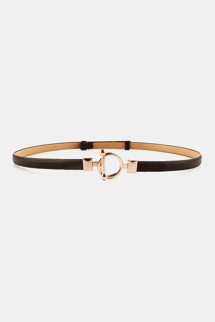 Toggle Buckle Skinny PU Belt  Style Ratio