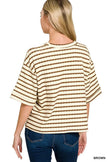 Zenana Striped Short Sleeve Tee & Shorts Set  Style Ratio