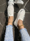 Rhinestone Embellished Platform Loafers  Style Ratio