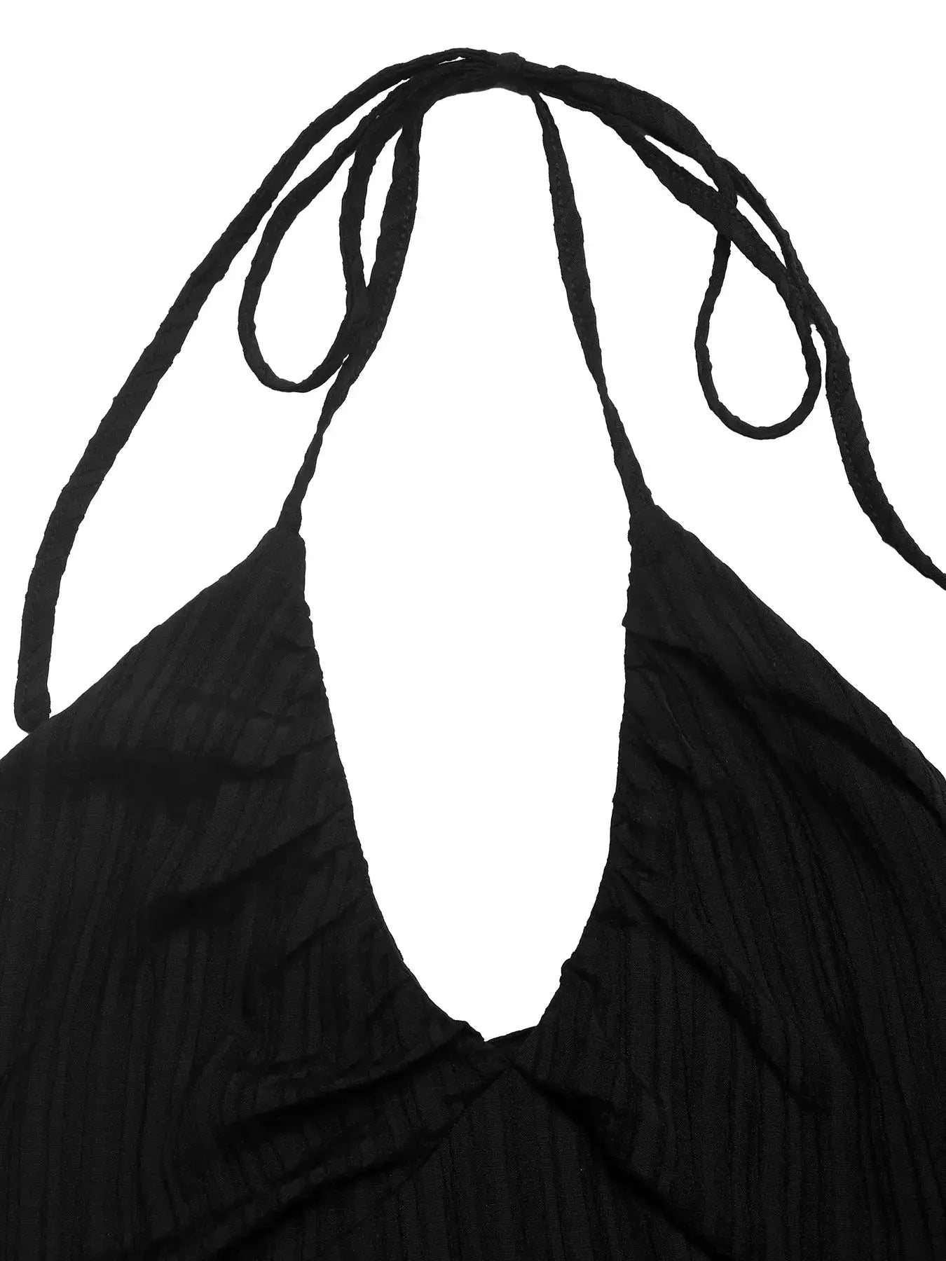 Halter Neck Pleated Maxi Dress  Style Ratio