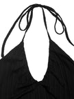 Halter Neck Pleated Maxi Dress  Style Ratio