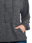 Zenana Brushed Hacci Melange Hoodie  Style Ratio