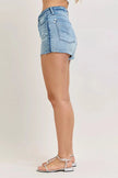 Judy Blue Hw Rigid Magic Cut Off Denim Shorts with Raw Side Seams  Style Ratio