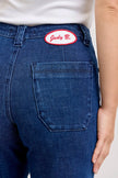 Judy Blue High-Waisted Retro Wide Jeans with Patch Pkts & Twisted Seams  Style Ratio