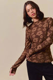 SO ME Stretched Jacquard Long Sleeve Top  Style Ratio