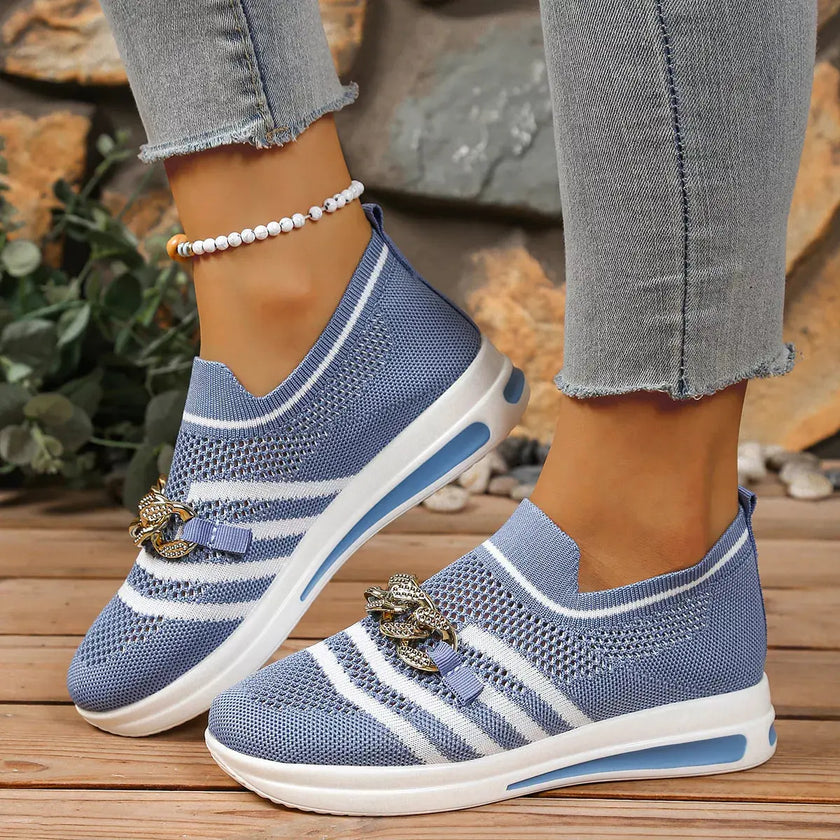 Round Toe Mesh Slip-Ons  Style Ratio