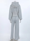 Zip Up Hoodie & Wide Leg Pants Loungewear  Style Ratio