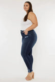 Kancan Full Size Cat's Whiskers Raw Hem High Waist Jeans  Style Ratio