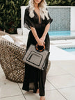Lace Trim Plunging Beach Cover Up  Style Ratio