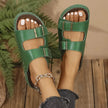Double Buckle Platform Sandals  Style Ratio
