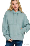 Zenana Oversized Fleece Kangaroo Pocket Hoodie  Style Ratio