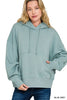 Zenana Oversized Fleece Kangaroo Pocket Hoodie  Style Ratio