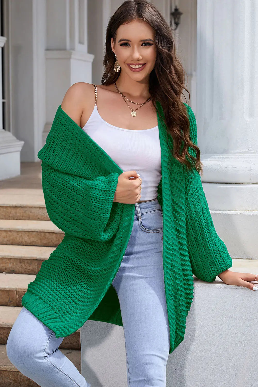Open Front Longline Cardigan  Style Ratio