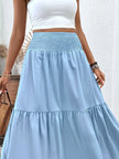 Smocked Waist Tiered Skirt  Style Ratio