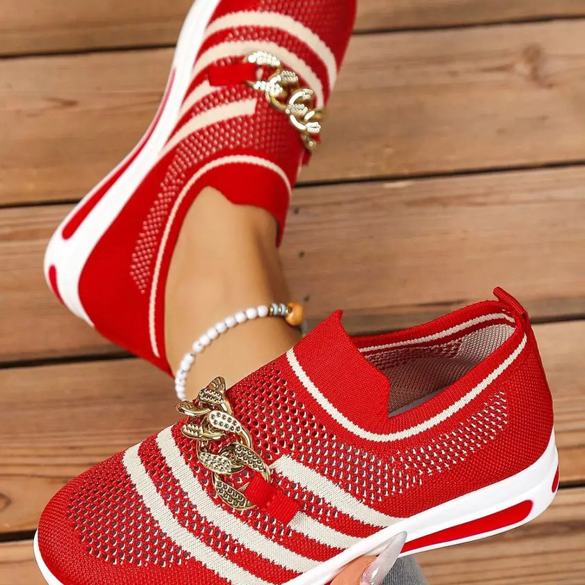 Round Toe Mesh Slip-Ons  Style Ratio