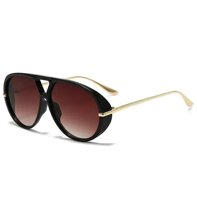 Aviator Fashion Sunglasses with Yellow Tinted Lenses  Style Ratio