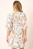 Mittoshop Flower Print Mocked Waist Mini Dress  Style Ratio