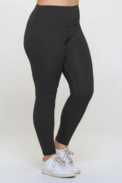 Yelete Fleece Lined High Waisted Leggings Trendsi