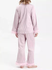 Silky Button Up Top and Pants Lounge Set  Style Ratio
