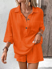 Button Detail Top and Shorts Set  Style Ratio