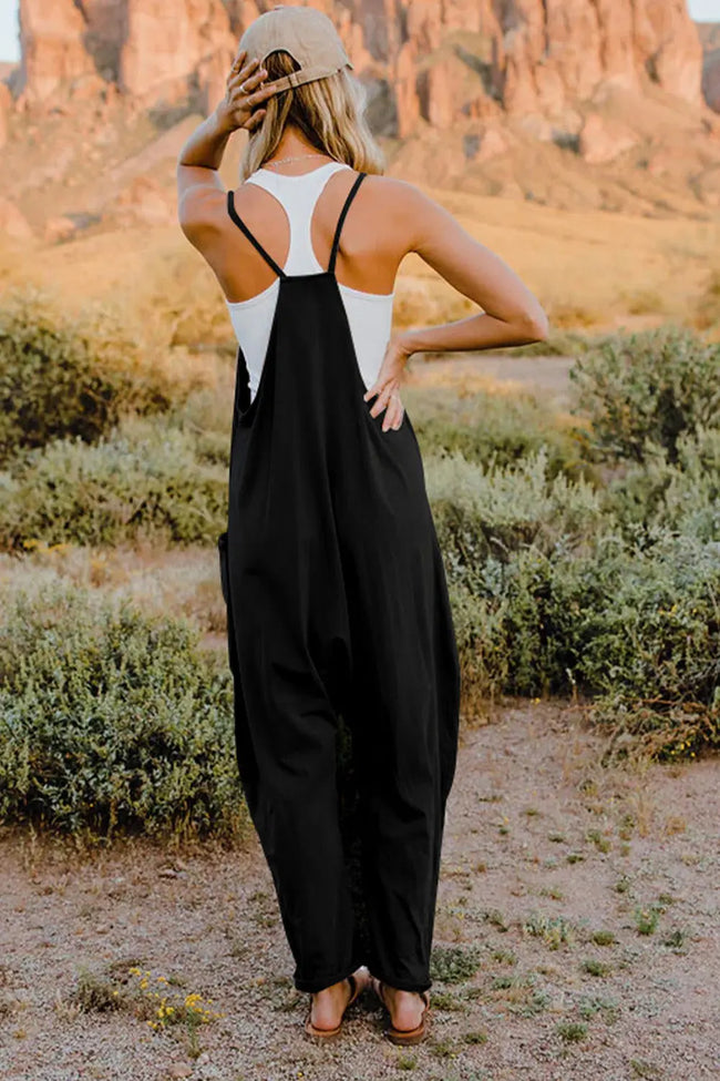 Double Take V Neck Sleeveless Jumpsuit with Pockets  Style Ratio