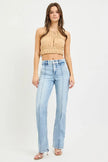 RISEN Tummy Control High Rise Straight Pin Tuck Jeans  Style Ratio