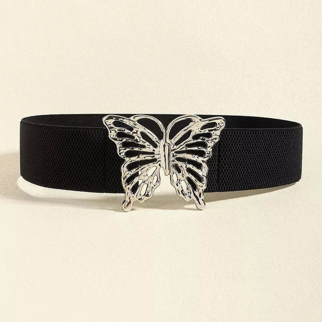 Butterfly Alloy Buckle Elastic Belt  Style Ratio