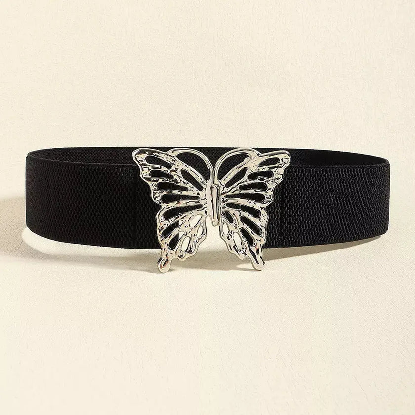 Butterfly Alloy Buckle Elastic Belt  Style Ratio