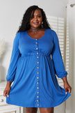 Double Take Scoop Neck Empire Waist Long Sleeve Magic Dress  Style Ratio