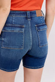 Judy Blue Full Size High Waist Bermudas Jeans W/ Back Flap Pockets  Style Ratio